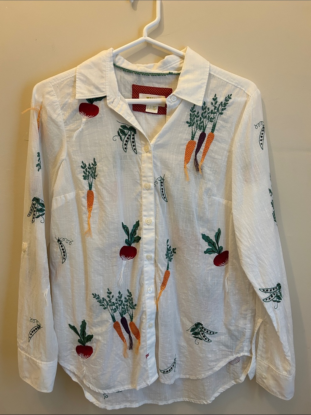 Maeve Vegetable Embroidered Button Down - Picture 1 of 5
